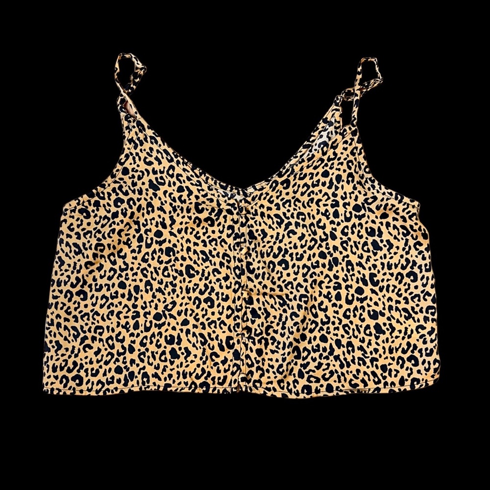 *NWT leopard print cropped cami